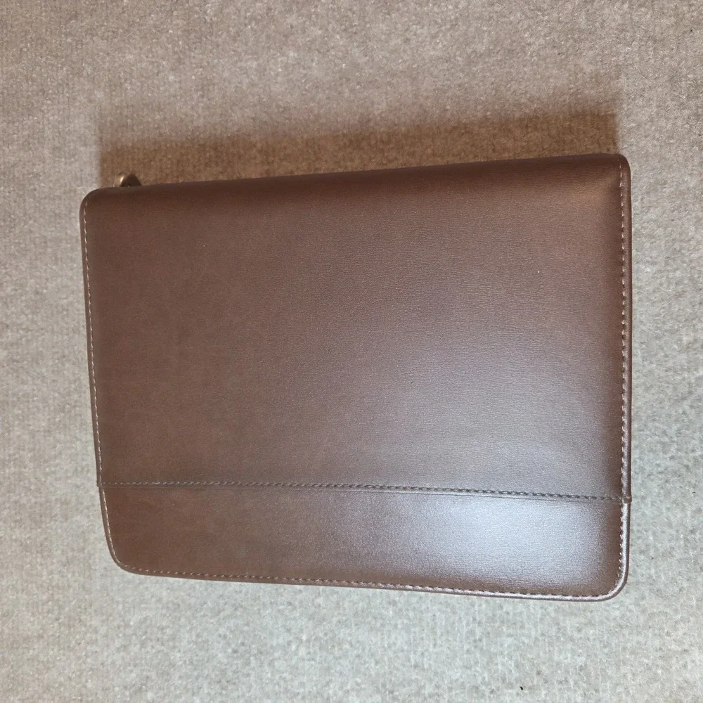 Day-Timer Brown Leather 3 Ring Planner Organizer 10